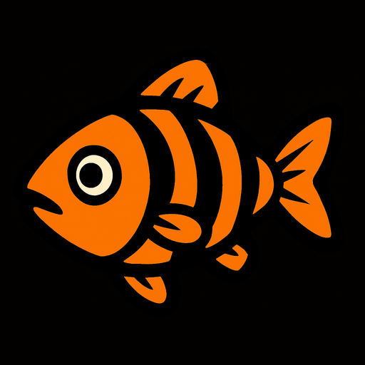small fish.
In-Game asset.  2d.  High contrast.  No shadows