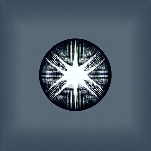 Una estrella redondita.
Single Game Texture.  In-Game asset.  2d.  Blank background.  High contrast.  No shadows