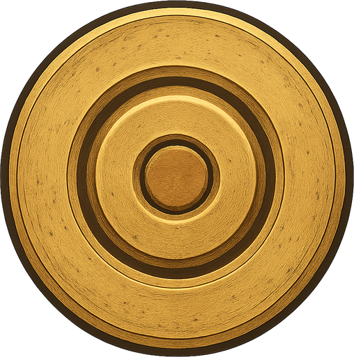 Revovler silahının bir mermi kovanı
. No background. Transparent background. Blank background. No shadows. 2d. In-Game asset. flat