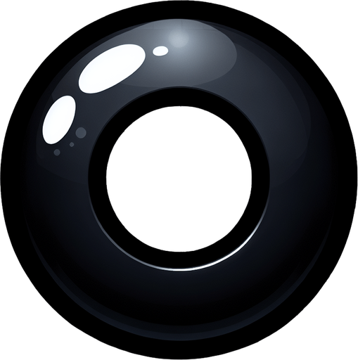 Round Black Ellipse with a Transparent Hole in the Middle.
Single Game Texture. In-Game asset. 2d. Blank background. High contrast. No shadows.