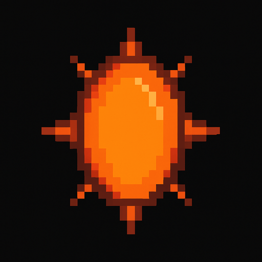 Pixelart spike ellipse enemy bullet.
In-Game asset.  2d.  High contrast.  No shadows. No fire effect.