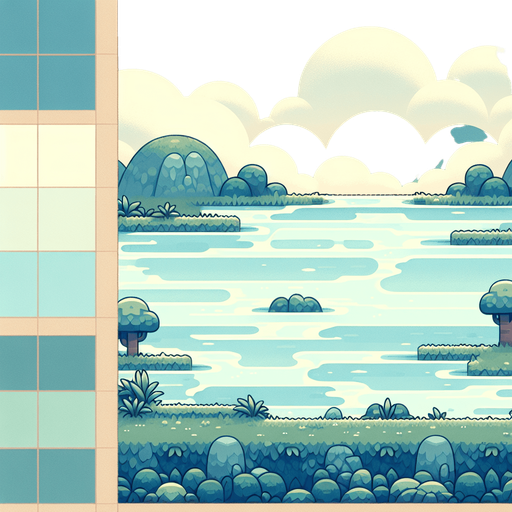 A layer of water for an endless horizontal runner. Pond surface
Single Game Texture. In-Game asset. 2d. Blank background. High contrast. No shadows.