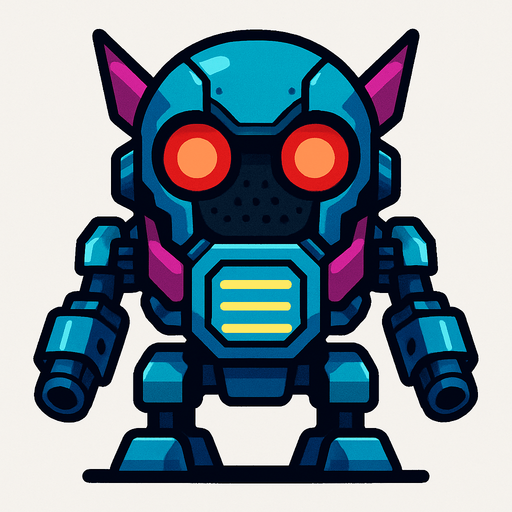 different cyber small enemy from the front side facing camera. HD colors. separated
In-Game asset.  2d.  High contrast.  No shadows