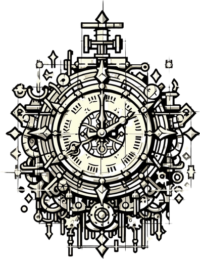 Clock, Nothing else in the image..
Single Game Texture. In-Game asset. 2d. Blank background. High contrast. No shadows.