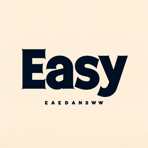 Easy text.
A text that says easy