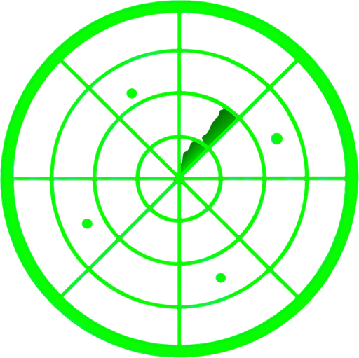 only green circle radar area.
In-Game asset.  2d.  High contrast.  No shadows