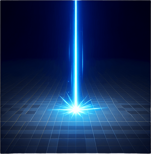 Single Game Texture. In-Game asset. 2d. A blue laser beam going straight from bottom to top.
Single Game Texture. In-Game asset. 2d. Blank background. High contrast. No shadows.