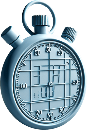 3D image of a digital stopwatch face with no numbers shown on the display.
Single Game Texture. In-Game asset. 2d. Blank background. High contrast. No shadows.