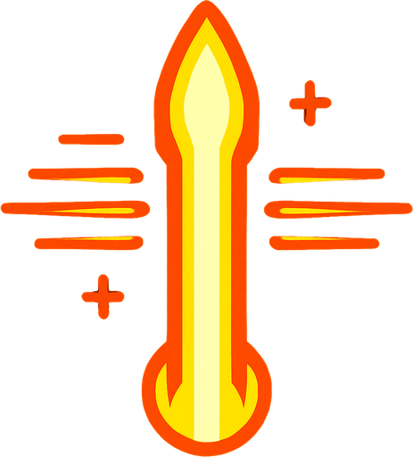 laser bullet up.
In-Game asset.  2d.  High contrast.  No shadows