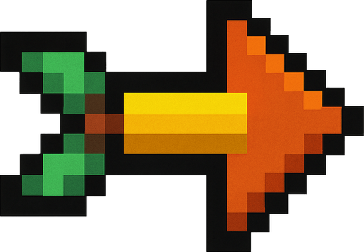 arrow pixel art.
In-Game asset.  2d.  High contrast.  No shadows
