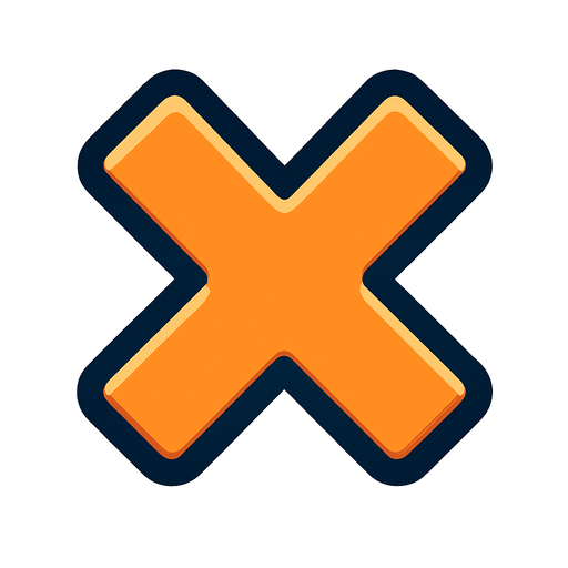 Крестик для закрытия окна.
In-Game asset.  2d.  High contrast.  No shadows