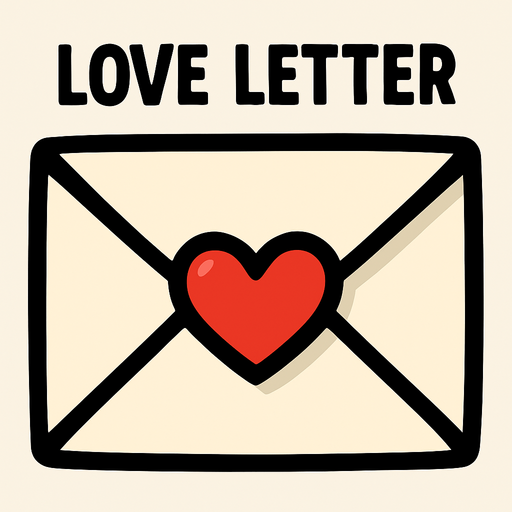 LOVE LETTER.
In-Game asset.  2d.  High contrast.  No shadows