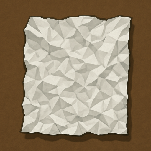crumpled white paper.
In-Game asset.  2d