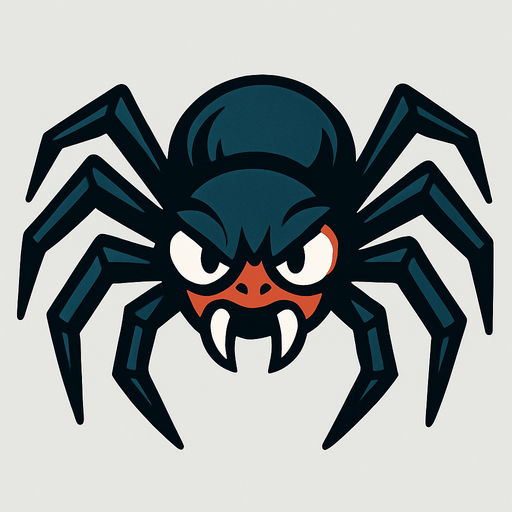 Spider.
In-Game asset.  2d.  High contrast.  No shadows