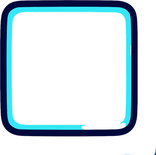 cuadrado celeste.
In-Game asset.  2d.  High contrast.  No shadows