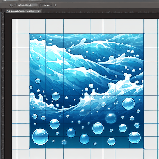 Water.
Single Game Texture.  In-Game asset.  2d.  Blank background.  High contrast.  No shadows