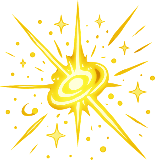 ışıklı büyü ışıltısı.
In-Game asset.  2d.  High contrast.  No shadows