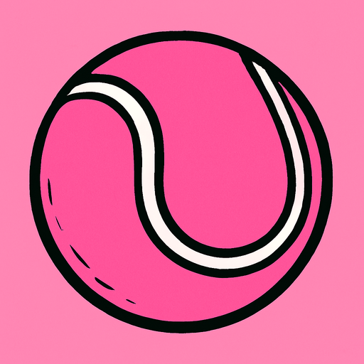 Pink tennis ball.
In-Game asset.  2d.  High contrast.  No shadows