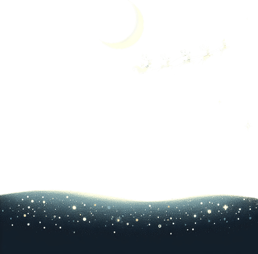 Starry Christmas night sky, cartoon, background