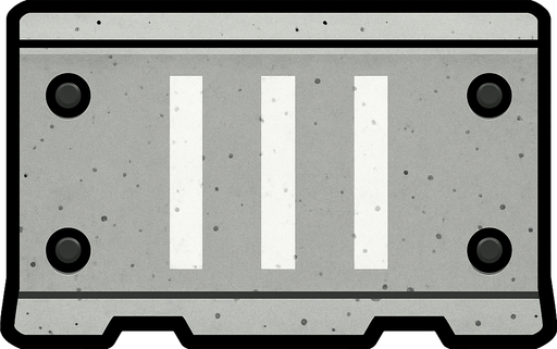 add highway barrier top view.
In-Game asset.  2d.  High contrast.  No shadows