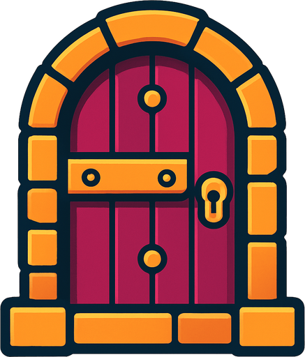 DoorShepe.
In-Game asset.  2d.  High contrast.  No shadows
