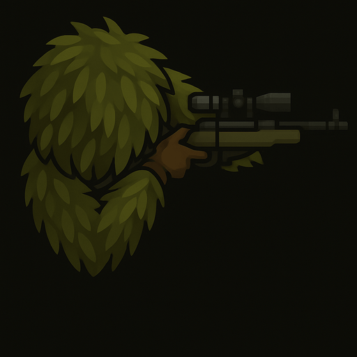 o bir sniper elbisesine sahip