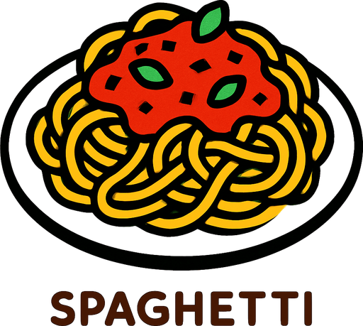SPAGHETTİ.
In-Game asset.  2d.  High contrast.  No shadows