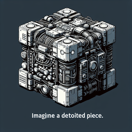 peice of a hi tech bomb.
Single Game Texture.  In-Game asset.  2d.  Blank background.  High contrast.  No shadows