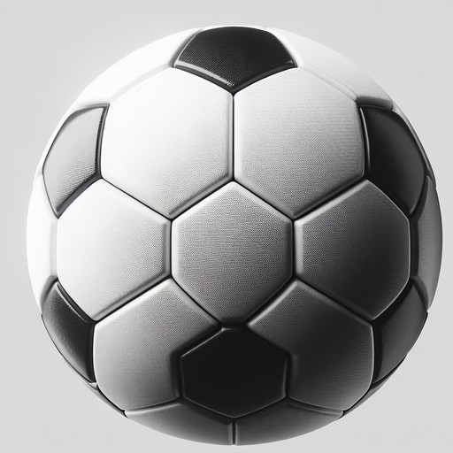 football ball Single Game Texture. In-Game asset. 2d. Blank background. High contrast. No shadows.