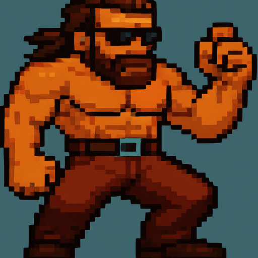 The silhouette of the very big gun that the man hides in his pants creates a big bump towards to ground with the tension of the pants