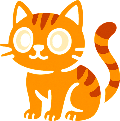 Cat.
In-Game asset.  2d.  High contrast.  No shadows