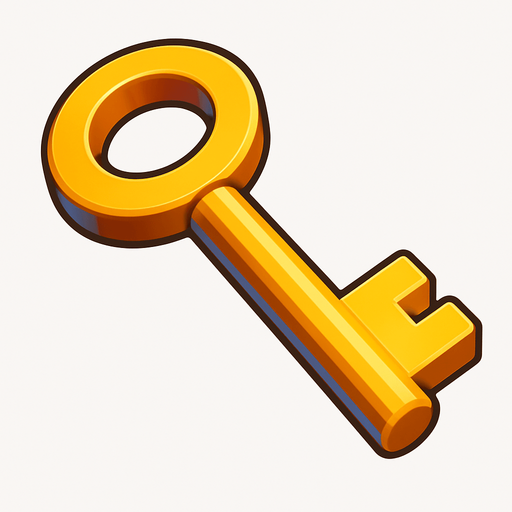 key.
In-Game asset.  High contrast.  No shadows. 3D