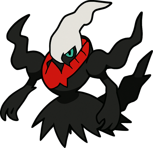 Darkrai.
In-Game asset.  2d.  High contrast.  No shadows