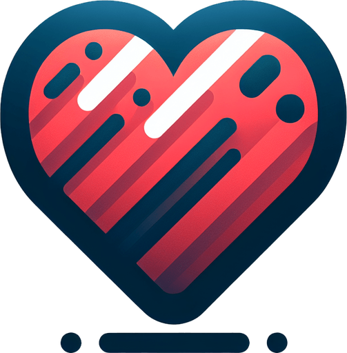 Heart icon.
Single Game Texture. In-Game asset. 2d. Blank background. High contrast. No shadows.