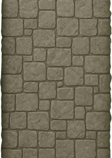 Haz una textura de piedra al fondo. Usa piedras cuadradas. A los lados haz arbustos pequeños.