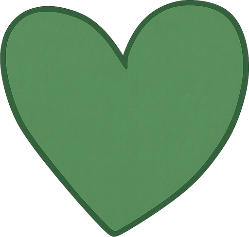 green hearth. No background. Transparent background. Blank background. No shadows. 2d. In-Game asset. flat