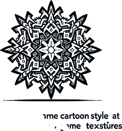 2d cartoon of a lonely snowflake, sideview Single Game Texture. In-Game asset. 2d. Blank background. High contrast. No shadows.