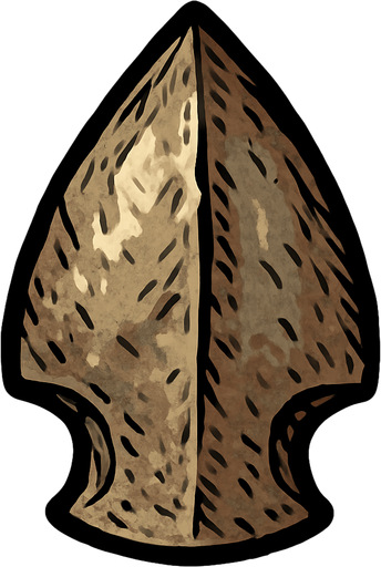 Orta çağ dönemi silah mermisi.
In-Game asset.  2d.  High contrast.  No shadows