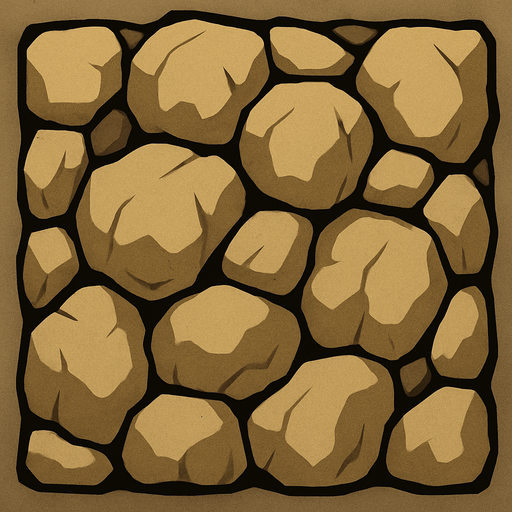 Muro de piedras tipo cueva.
In-Game asset.  2d.  High contrast.  No shadows