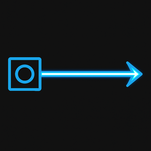 Blue laser light 2d game.
In-Game asset.  2d.  High contrast.  No shadows