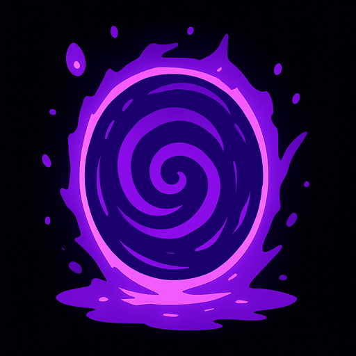 Purple Portal.
In-Game asset.  2d.  High contrast.  No shadows