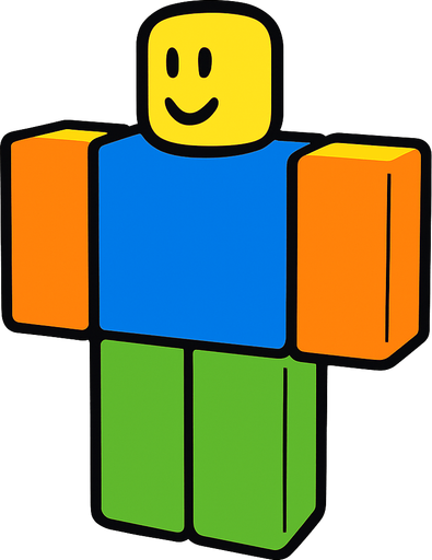 roblox player.
In-Game asset.  2d.  High contrast.  No shadows
