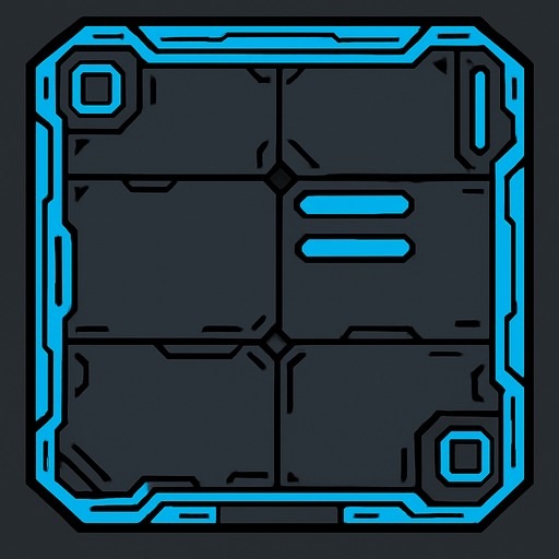 piso futurista.
In-Game asset.  2d.  High contrast.  No shadows