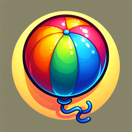 Balloon.
Single Game Texture. In-Game asset. 2d. Blank background. High contrast. No shadows.