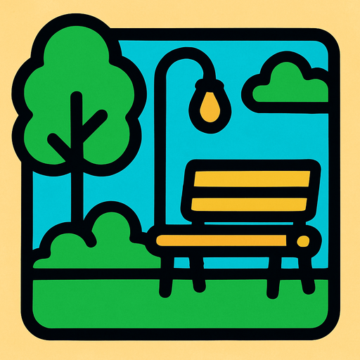 park.
In-Game asset.  2d.  High contrast.  No shadows