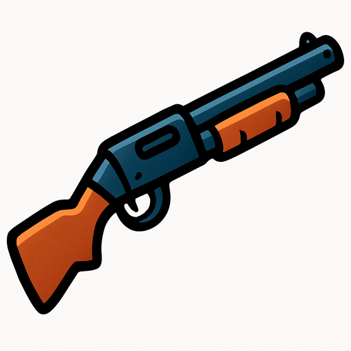 Escopeta.
In-Game asset.  2d.  High contrast.  No shadows