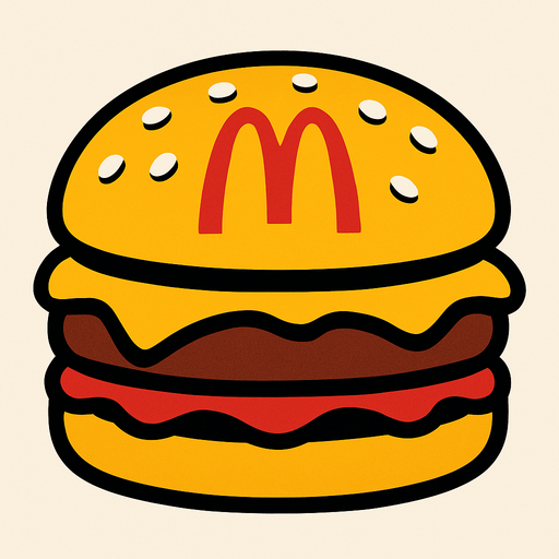 unahamburguesa del mcdonal.
In-Game asset.  2d.  High contrast.  No shadows