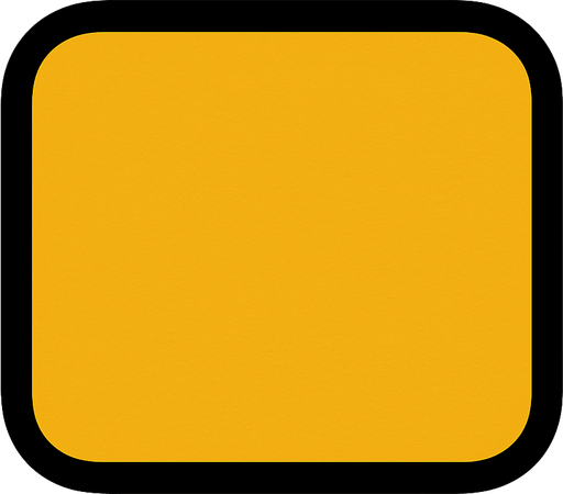 Yuvarlak kenarli dikdortgen.
In-Game asset.  2d.  High contrast.  No shadows