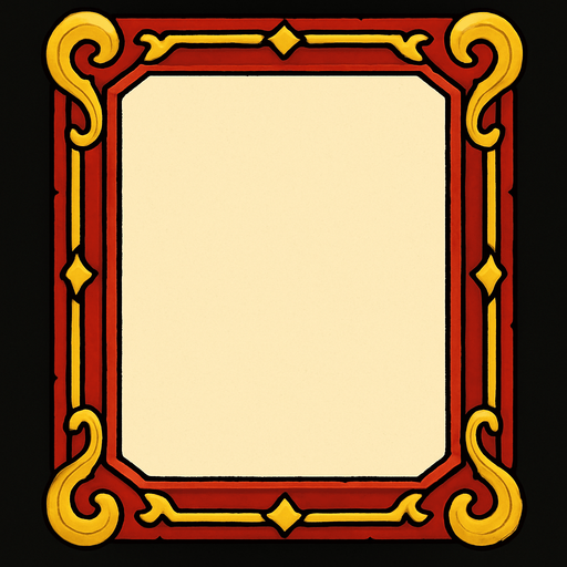 Marco de menu con relleno sin ningun texto.
In-Game asset.  2d.  High contrast.  No shadows