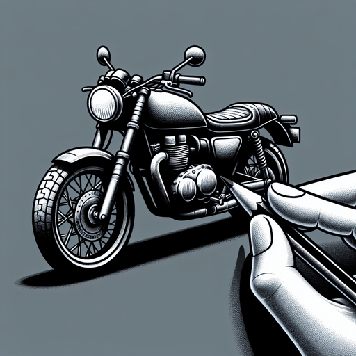motorcycle 2d.
Single Game Texture.  In-Game asset.  2d.  Blank background.  High contrast.  No shadows